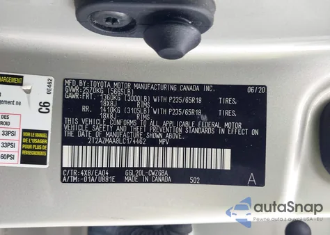 2020 Lexus Rx from USA, damaged, VIN 2T2AZMAA8LC174462